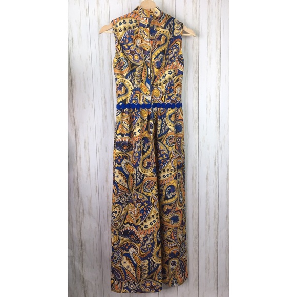 Homemade Dresses & Skirts - Vtg Paisley Long Dress Brady Bunch Homemade 1970s